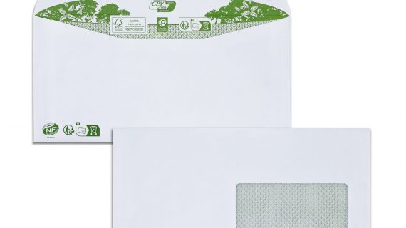 3852/EM45F114RE – Enveloppe extra blanche mécanisable C6/C5 – 114x229mm – Avec Fenêtre