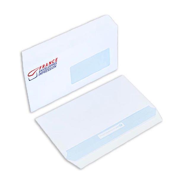 Achetez Boîte de 500 enveloppes blanches DL 110x220 90g/m² bande