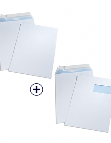 Panaché enveloppes blanches avec & sans fenêtre