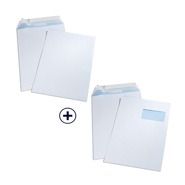 Enveloppes blanches - Blanc - A4 - Sans fenêtre