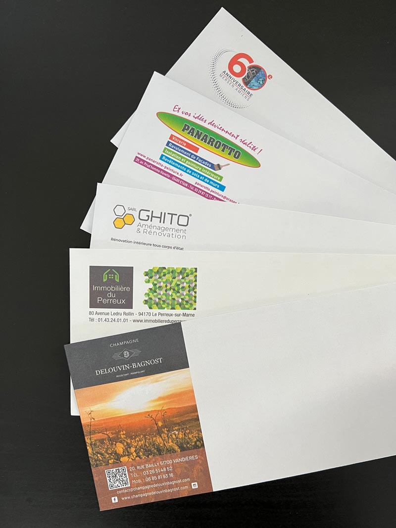 Enveloppes personnalisées avec logo, enveloppes personnalisées
